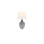 Amber LED Pütürlü Siyah Metal Aplik E27 Duvar Lambası 28x15x52 cm Oturma Odası Aydınlatma, Siyah-6991
