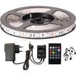 Amber LED Rgb Şerit LED 3 Metre Tak Çalıştır Sese ve Müziğe Duyarlı Kumanda 5050 3 Çipli