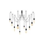 Amber LED Rustik 10'Lu Tepsi Sarkıt Pütürlü Siyah Metal Gövde ile Mutfak ve Salon Aydınlatması, Siyah-930
