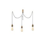 Amber LED Rustik 3'lü Tepsi Sarkıt Metal Gövde ile Mutfak ve Salon Aydınlatması, Bej-902