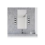 Amber LED Rustik 4'lü Aplik Parlak Siyah Metal Gövde ile Oturma Odası Aydınlatma, Siyah-12240