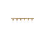 Amber LED Rustik 6'lı Plafönyer Parlak Gold Oturma Odası Aydınlatma E27 Uyumlu, Altın-12227