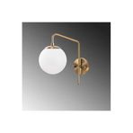 Amber LED Şık Eskitme Metal Aplik Duvar Lambası E14 Uyumlu 15x32x32 cm Yatak Odası ve Oturma Odası, Bej-10945