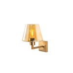 Amber LED Şık Eskitme Metal Aplik E27 Duvar Aydınlatma 19x24x28 cm Oturma Odası, Bej-4655