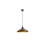 Amber LED Şık Metal Gövde Tekli Sarkıt Avize Vintage Gold Mutfak ve Salon için E27 Uyumlu, Altın-11544