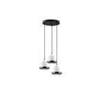 Amber LED Şık Metal Gövdeli 3'lü Tepsi Sarkıt Modern Aydınlatma, Beyaz-6873
