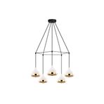 Amber LED Şık Metal Gövdeli 5'Li Tepsi Sarkıt Parlak Beyaz E27 Uyumlu, Beyaz-6886