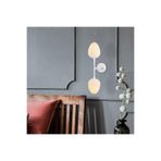 Amber LED Şık Metal Gövdeli Aplik Pütürlü Beyaz, Antre ve Kütüphane için E14 Uyumlu, Beyaz-10380