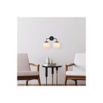 Amber LED Şık Metal Gövdeli Aplik Pütürlü Siyah, Antre ve Kütüphane için E14 Uyumlu, Siyah-12212