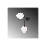 Amber LED Şık Metal Gövdeli Aplik Pütürlü Siyah Oturma Odası ve Antre için E14 Uyumlu, Siyah-10690