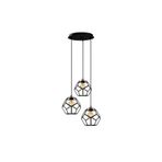 Amber LED Şık Metal Gövdeli Avize Mutfak ve Salon için E27 Uyumlu, Siyah-105