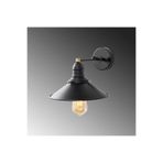 Amber LED Şık Metal Gövdeli Tekli Aplik Pütürlü Siyah E27 Uyumlu, Siyah-12195