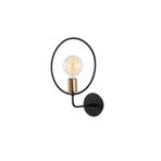 Amber LED Şık Metal Gövdeli Tekli Aplik Pütürlü Siyah E27 Uyumlu, Siyah-3260