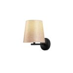 Amber LED Şık Metal Gövdeli Tekli Aplik Pütürlü Siyah E27 Uyumlu, Siyah-4683