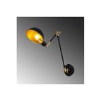 Amber LED Şık Pütürlü Siyah Metal Aplik Duvar Lambası E14 15x30x50 cm Yatak Odası Oturma Odası, Siyah-658