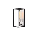 Amber LED Şık Pütürlü Siyah Metal Aplik E27 Duvar Lambası 17x19x39 cm Yatak Odası ve Salon, Siyah-5571