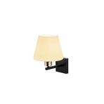 Amber LED Şık Pütürlü Siyah Metal Aplik E27 Duvar Lambası 22x25x25 cm Salon Yatak Odası, Siyah-4661