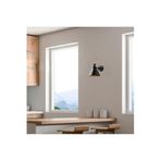 Amber LED Siyah Metal Aplik Duvar Lambası E14 Uyumlu 10x21x16 cm Salon Aydınlatma, Siyah-15040