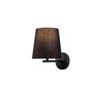 Amber LED Siyah Metal Aplik E27 Duvar Lambası 18x22x26 cm Oturma Odası Aydınlatma, Siyah-4681