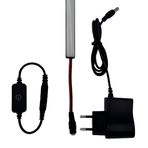 Amber LED Ultra İnce Alüminyum Siyah Profil, Beyaz-Günışığı Renk, 40-60-80-100 Cm, Tak Çalıştır, Adaptör ve Kumanda Dahil, Dolap, Tezgah, Mutfak, Ayna Gizli Aydınlatma (Beyaz, 80 cm - Dokunmatik Dimmer)