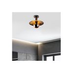 Amber LED Vintage Bakır Kaplama Metal Gövdeli Tekli Sarkıt Avize Mutfak ve Salon için, Metalik-13353
