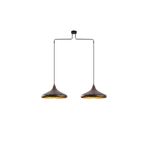 Amber LED Vintage Gold Metal Gövdeli Sarkıt Avize, Oturma Odası ve Kafe için E27 Uyumlu, Altın-11548