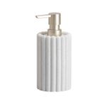 AmberHaus Beyaz Seramik Sıvı Sabunluk ve Süngerlik Seti | 500 ml | Mutfak ve Banyo Tezgahı İçin 2'si 1 Arada | Kaymaz Tabanlı, Şık Bulaşık Sabunu Dispenseri (Model 4)