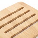 AmberHaus%100 Doğal Bambu Kare Nihale - 16x16 cm Isıya Dayanıklı Ahşap Tencere ve Çaydanlık Altlığı - (3 Farklı Desenden 1 Adet Gönderilir)