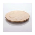 AMBERHAUS%100 Doğal Bambu Yuvarlak Kesme Tahtası ve Sunum Tepsisi - 29 cm Antibakteriyel Servis Tabağı - Çizilmeye Dayanıklı Peynir, Et ve Pizza Sunum Tahtası - Ahşap