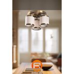 AmberLED Modern Abajur Başlıklı 3'lü Plafönyer Oturma Odası E27 Uyumlu