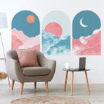Ambiance Sticker Elyaf duvar kağıdı, önceden yapıştırılmış, dev freskler, 3 yaprak, Revizyon, La Vie en Rose, kendinden yapışkanlı, dekoratif, 80 x 60 cm