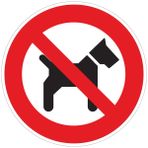 Ambiance Sticker Köpekler için kendinden yapışkanlı uyarı levhası, lamine, su geçirmez ve UV ışınlarına dayanıklı, köpek ve kediler tarafından yasaklanmıştır, yuvarlak – 20 cm çap