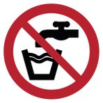 Ambiance Sticker Yuvarlak lamine levha yapıştırıcısı, su geçirmez ISO 7010 – yapıştırıcı – UV dayanıklı lamine yapıştırıcı – içilmez su – Çap 10 cm