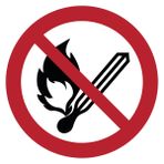 Ambiance Sticker Yuvarlak lamine levha yapıştırıcısı, su geçirmez ISO 7010 yapıştırıcı, UV ışınlarına dayanıklı lamine yapıştırıcı, yasak lamas, çap 30 cm