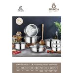 Amboss 16 Parça Cool Prime Paslanmaz Çelik Tencere Seti ve Çelik Saklama Kabı