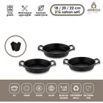 Amboss 3 Parça Kuvars Döküm Sahan Set