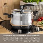 Amboss Ambos Amber Paslanmaz Çelik Düdüklü Tencere 4.5 lt Granit Kaplamalı Derin Tencere 20 cm