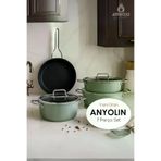 Amboss ANY-2377 Anyolin 7 Parça Titanyum Kaplama Tencere Tava Seti (Yeşil)