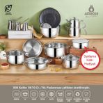 Amboss Big Chef 21 Parça Paslanmaz Çelik Tencere Tava Çeyiz Seti