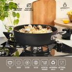 Amboss Dark 30 cm Granit Basık Tencere