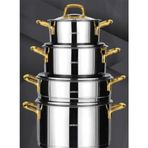 Amboss Dia - 6121 Amboss Diamond 8 Parça Altın Set Tencere