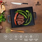 Amboss Döküm Izgara Tavası 26x32 cm Titanyum Kaplama ile Mangal Lezzeti Sunar