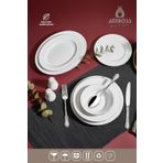Amboss HARE 53 PARÇA PORSELEN YEMEK TAKIMI - GÜMÜŞ HAR-1653