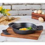 Amboss Kuvars 22 cm Siyah Döküm Omlet Sahan