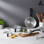 Amboss Master Class 6 Parça Paslanmaz Çelik Tencere Tava Saklama Kabı Seti