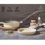 Amboss Montana 3 Parça Cappucino Granit Tencere Tava Set