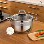 Amboss Saphire 14 Cm Derin Tencere Cam Kapak Sap-4271 Gri