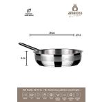 Amboss Saphire 24x06 cm Kapaksız Çelik Tek Saplı Tava