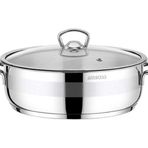Amboss Saphire 30x9 cm Kısa Tencere Cam Kapak 6 Lt