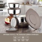 Amboss Satin 9 Parça Paslanmaz Çelik Çok Amaçlı Karıştırma Kabı Kase Gri